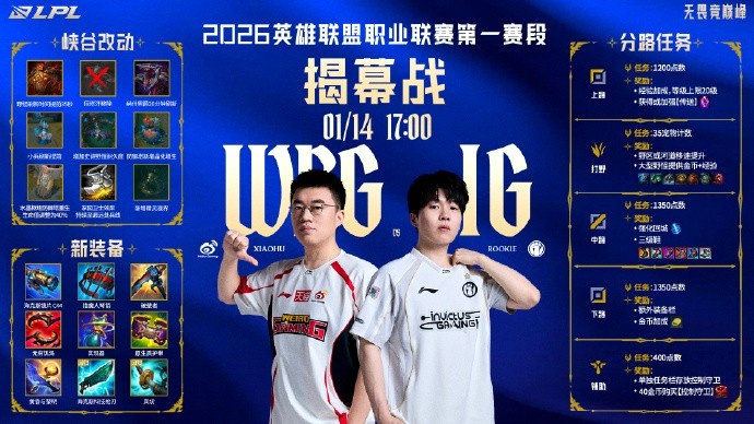 LPL揭幕战海报:WBG和IG整装待发,谁拔得头筹赢下开门红?